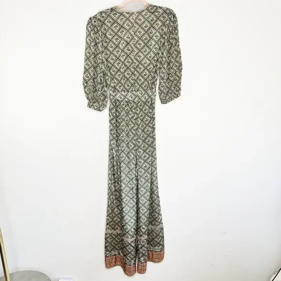 NWT Anthropologie Farm Rio V Neck Sheer Mushroom Print Wide Leg Jumpsuit Medium - Picture 15 of 16